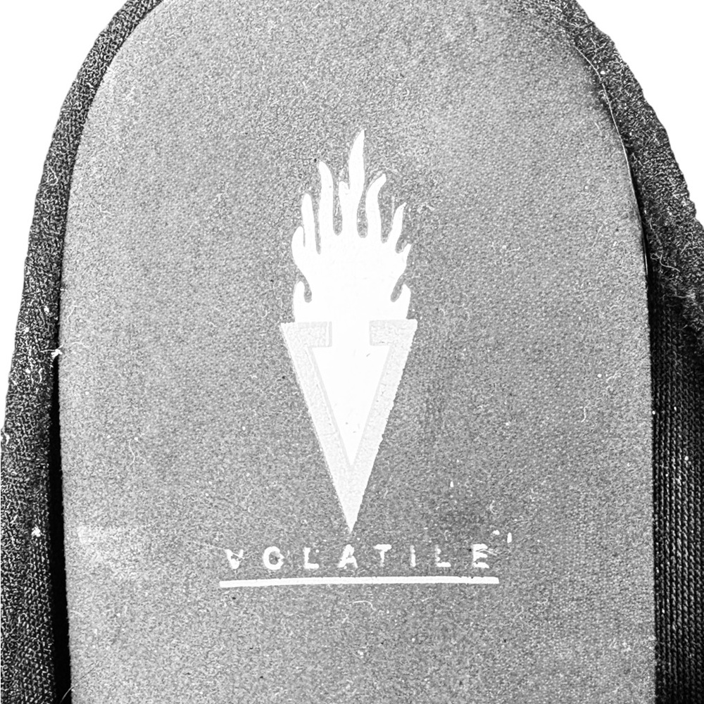 Volatile Black Glitter Platform Slide Sandals Spa… - image 2